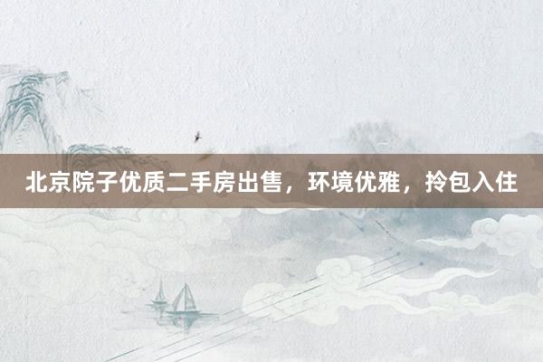 北京院子优质二手房出售，环境优雅，拎包入住