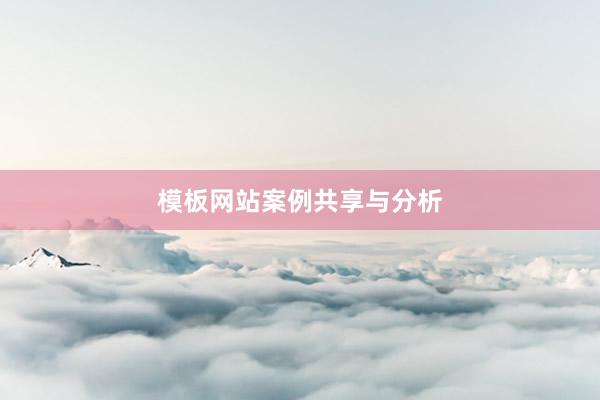 模板网站案例共享与分析